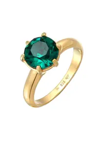 ELLI Prsteň  zlatá / smaragdová