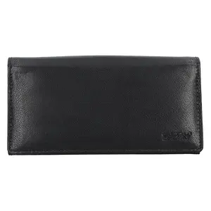 Číšnická kožená peněženka Lagen Menole - černá
