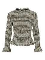 YAS Blúzka 'YASCHEMMA'  béžová / čierna