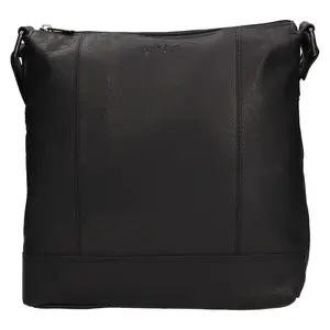 Dámska kožená crossbody kabelka Justified Magda - čierna