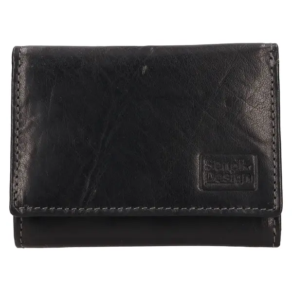 Menšia dámska kožená peňaženka SendiDesign Clio - čierna