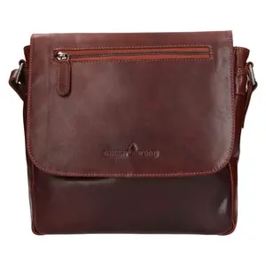 Pánska kožená taška cez rameno Greenwood Dirk - hnedá