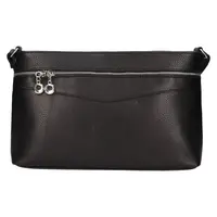 Dámska kožená crossbody kabelka Italia Benea - čierna