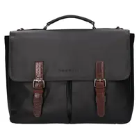 Luxusná pánska kožená aktovka Bugatti Mikkel - čierna