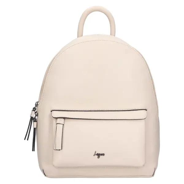 Dámsky kožený batoh Lagen Malin - krémová