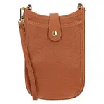 Dámska kožená kabelka na mobil a doklady Italia Simma - koňak