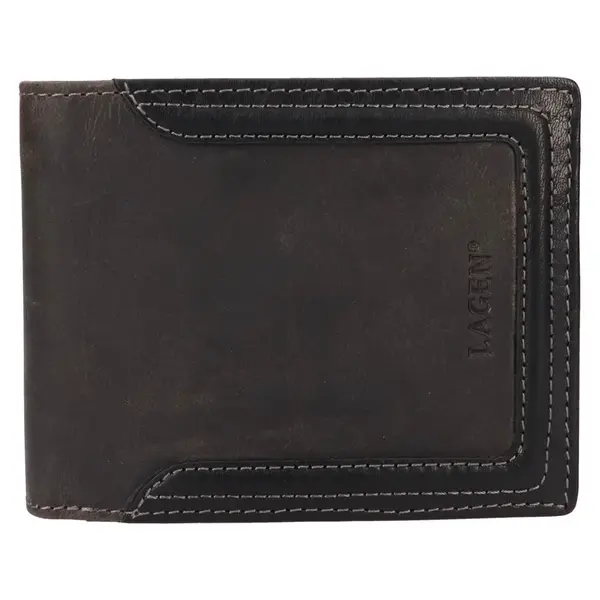 Pánska kožená peňaženka Lagen Vitor - čierna