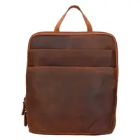 Vintage dámsky kožený batoh Greenwood Norra - svetlo hnedá