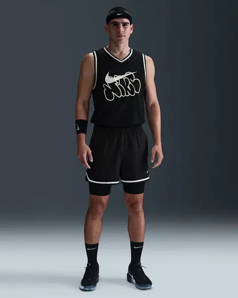 Nike DNA Mens Dri-FIT 4 2-in-1 Basketball Shorts M