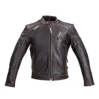 Kožená moto bunda W-TEC Embracer Vintage Dark Brown 5XL