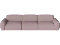 Pohovka Núvol 3 moduly se 2 nízkými bočnicemi, více variant - Bolia Varianta: Linea - Velvet & corduroy, Rosa