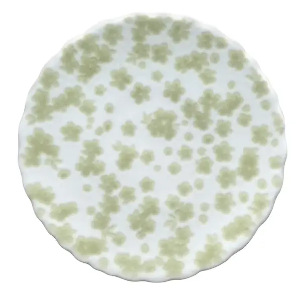 Zelený dezertní talířek 13 cm kolekce Slåpeblom - Wik & Walsøe