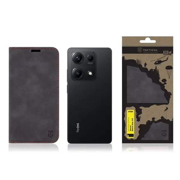 Flipové pouzdro Tactical Xproof pro Xiaomi Redmi Note 14S, černá