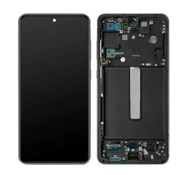 LCD display + dotyková deska + přední kryt pro Samsung Galaxy S21 FE, graphite
