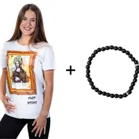 Tričko s krátkým rukávem Crazy Scissors Mona Lisa - bílé, M + náramek Loréal Preciosa zdarma + dárek zdarma