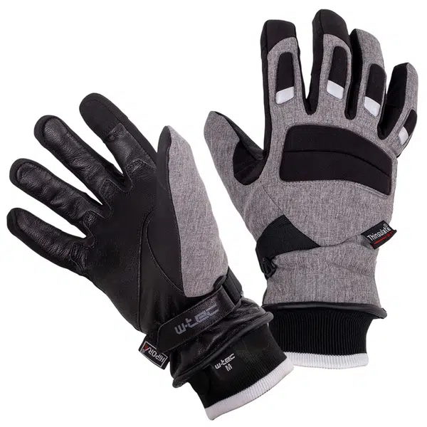 Moto a lyžařské rukavice W-TEC Sabresul šedá 3XL