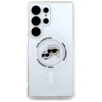 Zadní kryt Karl Lagerfeld IML K&CH Heads MagSafe pro Samsung Galaxy S25 Ultra, transparentní