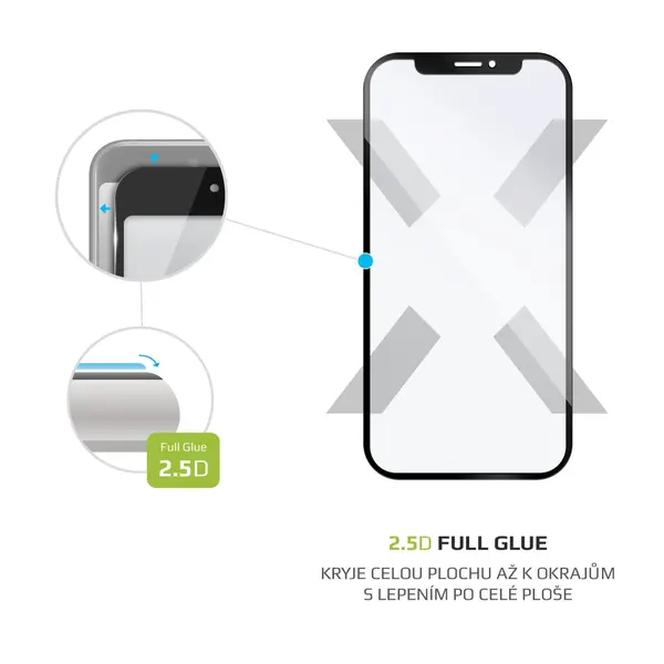Tvrzené sklo FIXED Full-Cover pro Apple iPhone 14, černá