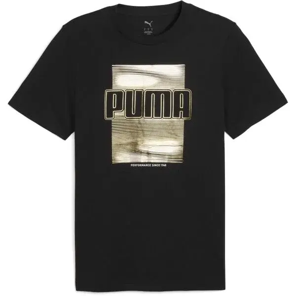 Puma GRAPHIC FOIL TEE Pánske tričko, čierna, veľkosť