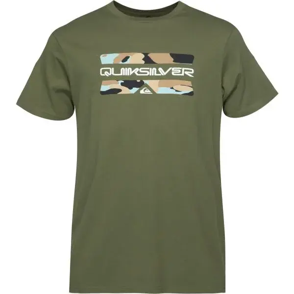 Quiksilver CAMO LOGO SS Pánske tričko, khaki, veľkosť