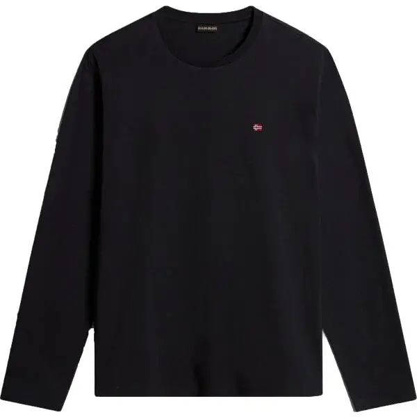 Napapijri SALIS LS 1 Pánske tričko s dlhým rukávom, čierna, veľkosť