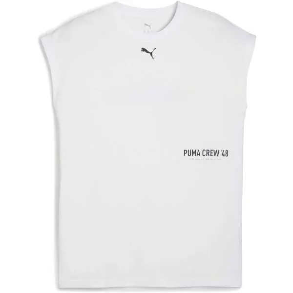 Puma M GRAPHIC CUTOFF TANK Pánske tielko, biela, veľkosť