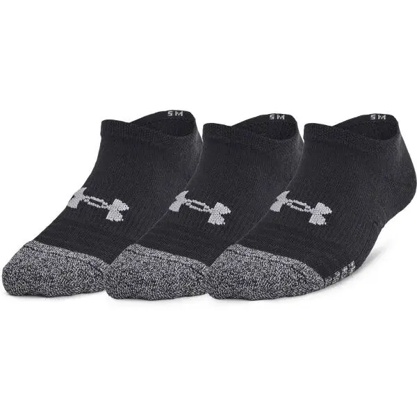 Under Armour HEATGEAR 3PK NO SHOW Detské  ponožky, čierna, veľkosť M