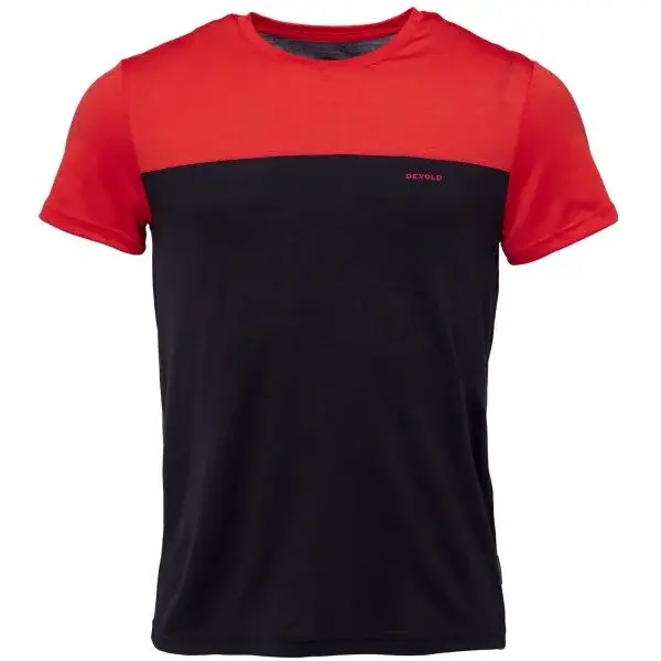 Devold CLASSIC LINEAR Pánske merino tričko, čierna, veľkosť