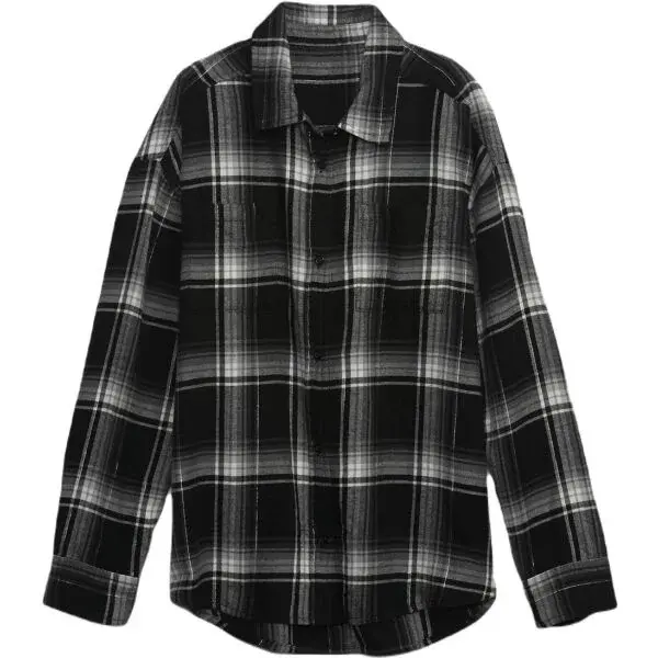 GAP LS FLANNEL Dievčenská košeľa, čierna, veľkosť