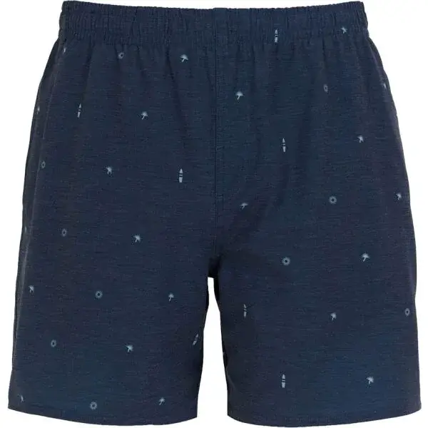 FUNDANGO BONO PRINT Pánske plavkové šortky, tmavo modrá, veľkosť