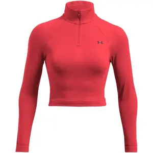 Under Armour VANISH SEAMLESS 1/4 ZIP Dámske tričko, červená, veľkosť M