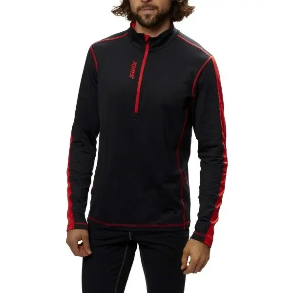 Swix TISTA Pánska funkčná mikina, čierna, veľkosť