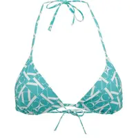 Calvin Klein TRIANGLE-RP-PRINT Dámsky vrchný diel plaviek, tyrkysová, veľkosť
