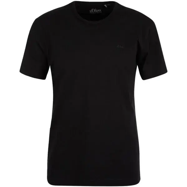 s.Oliver RL T-SHIRT SS NOOS Pánske tričko, čierna, veľkosť