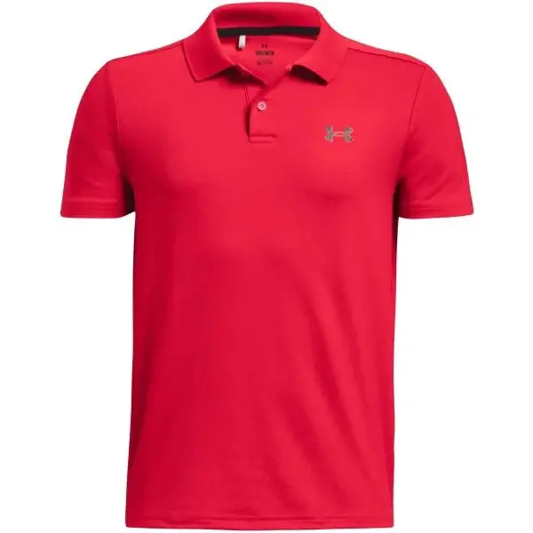 Under Armour PERFORMANCE POLO Chlapčenské polo tričko, červená, veľkosť XL