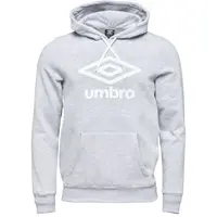 Umbro LARGE LOGO HOODIE ESSENTIALS Pánska mikina, sivá, veľkosť