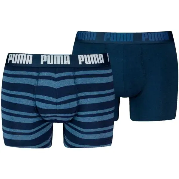 Puma MEN EVERYDAY HERITAGE STRIPE BOXER 2P Pánske boxerky, tmavo modrá, veľkosť
