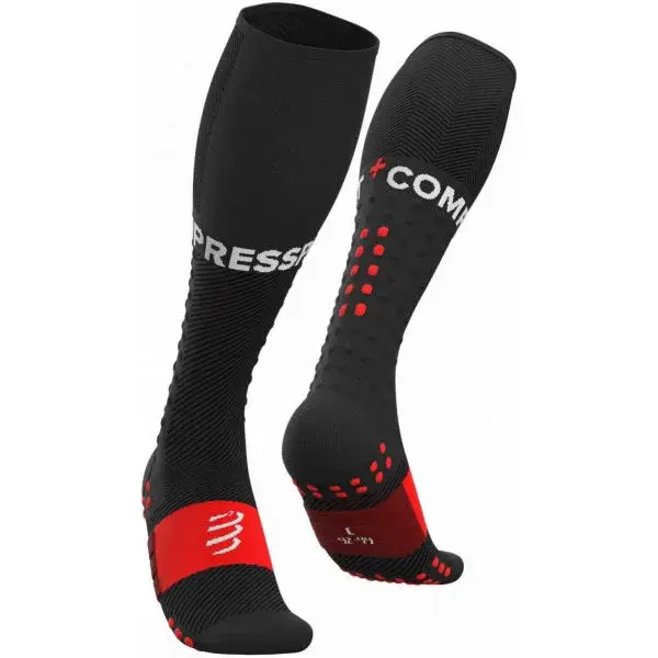 Compressport FULL SOCKS RUN Kompresné lyžiarske podkolienky, čierna, veľkosť