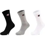 Champion 3PK CREW SOCKS Unisexové ponožky, čierna, veľkosť 39-42