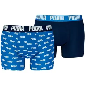 Puma MEN EVERYDAY AOP PRINT BOXER 2P Pánske boxerky, modrá, veľkosť