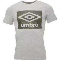 Umbro LAYERED BOX LOGO GRAPHIC TEE Pánske tričko, sivá, veľkosť