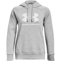 Under Armour RIVAL FLEECE BIG LOGO Dámska mikina, sivá, veľkosť