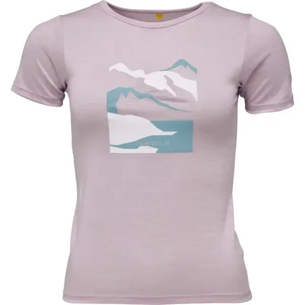 Devold MOLNES MERINO Detské merino tričko, ružová, veľkosť 16Y