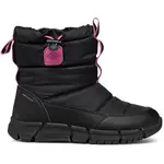 Geox J FLEXYPER G.B ABX B Dievčenská členková obuv, čierna, veľkosť