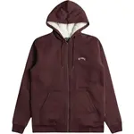 Billabong ARCH SHERPA Pánska mikina, vínová, veľkosť
