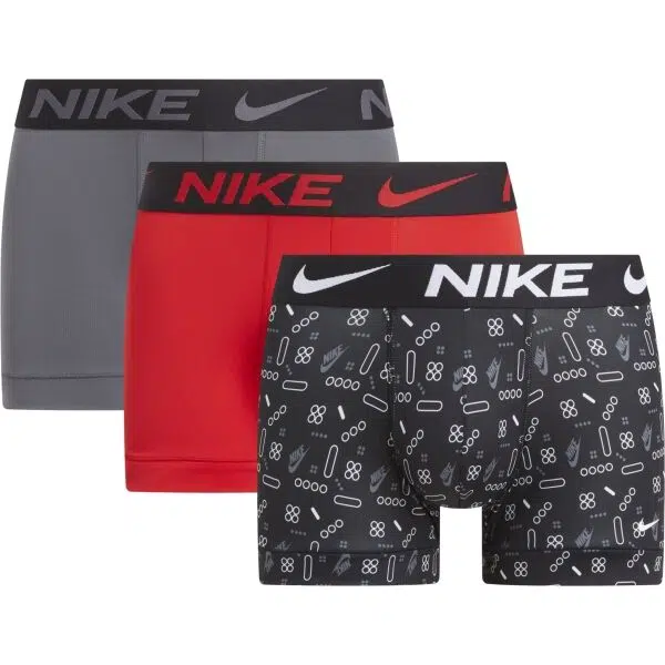 Nike DRI-FIT ES MICR TRUNK 3PK Pánske boxerky, tmavo sivá, veľkosť