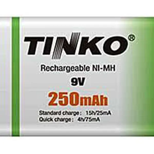 Baterie 6F22 nabíjecí 9V/250mAh TINKO NiMH