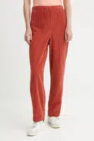 Manšestrové kalhoty American Vintage šedá barva, high waist, PADO137