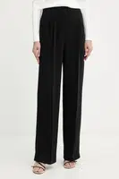Kalhoty Guess THEOLINE dámské, černá barva, široké, high waist, W5YB08 WGHC2