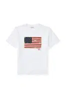 Dětské bavlněné tričko Polo Ralph Lauren bílá barva, s aplikací, 323843794004